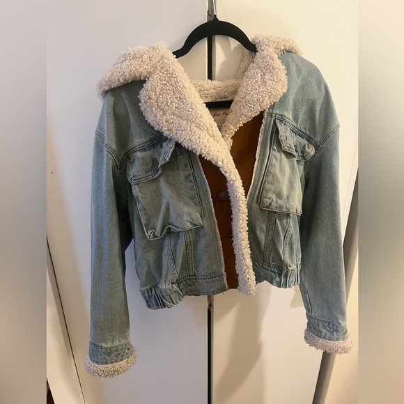 Free People Fur Denim jacket - Picture 8 of 13